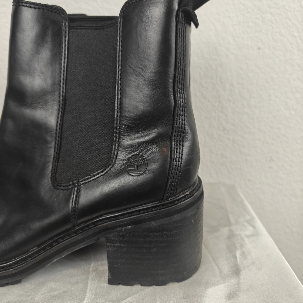Timberland Sienna High Chelsea Pull On Boot in Black Leather Sz 9 Women's - Picture 6 of 16